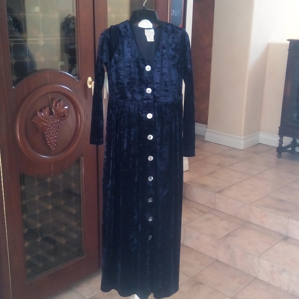 Moda Intl Vintage long Velvet dress XS